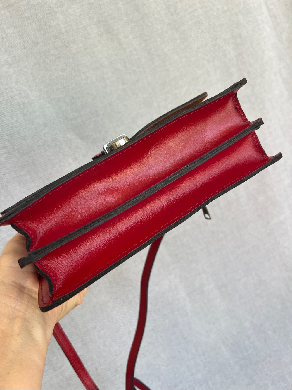 PATRICIA NASH Lanza tooled leather crossbody bag red NWT - Picture 8 of 17